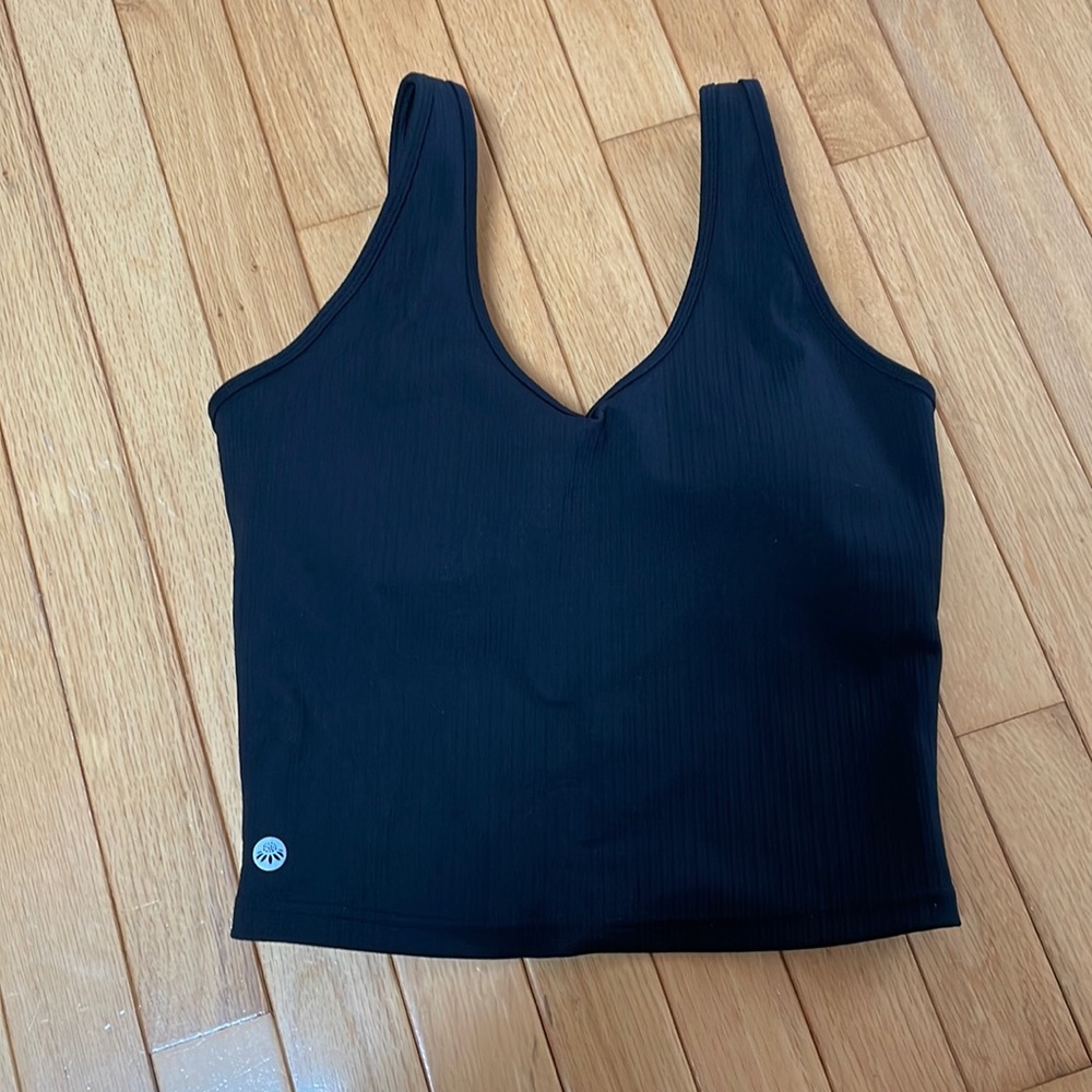 Black Senita abby crop top